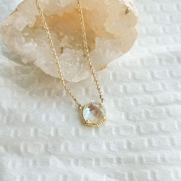 Kendra Scott Jewelry - New Gold Kendra Scott Davie Dichroic Glass Necklace